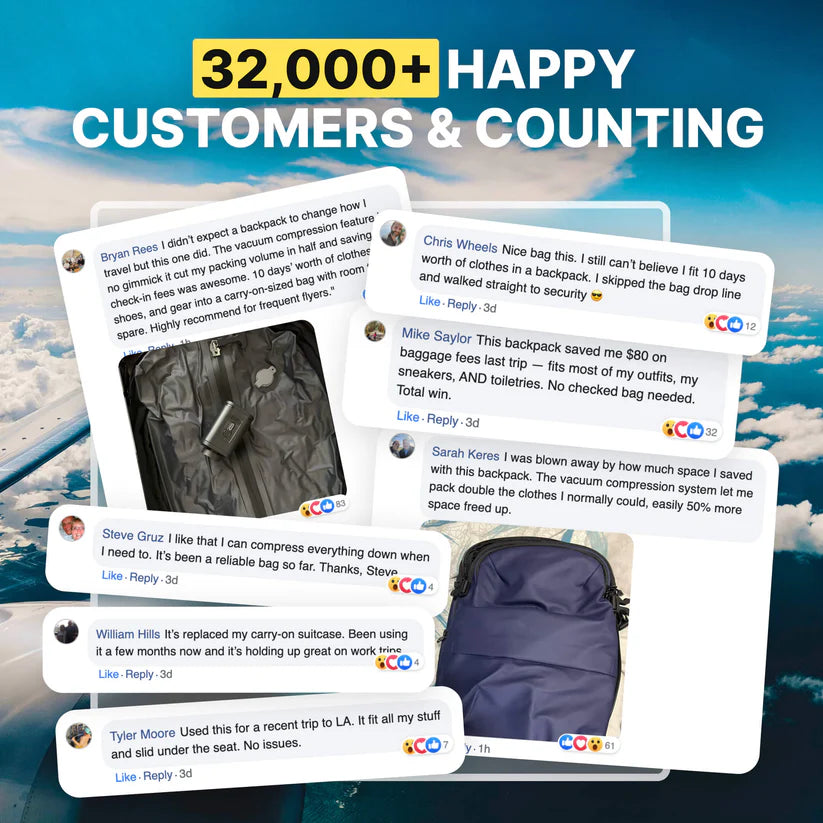 LAKELUME® Matte Travel Backpack 60L