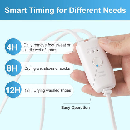 Electric Portable Shoe Dryer Warmer with Timer for Sneaker Socks Gloves Drying