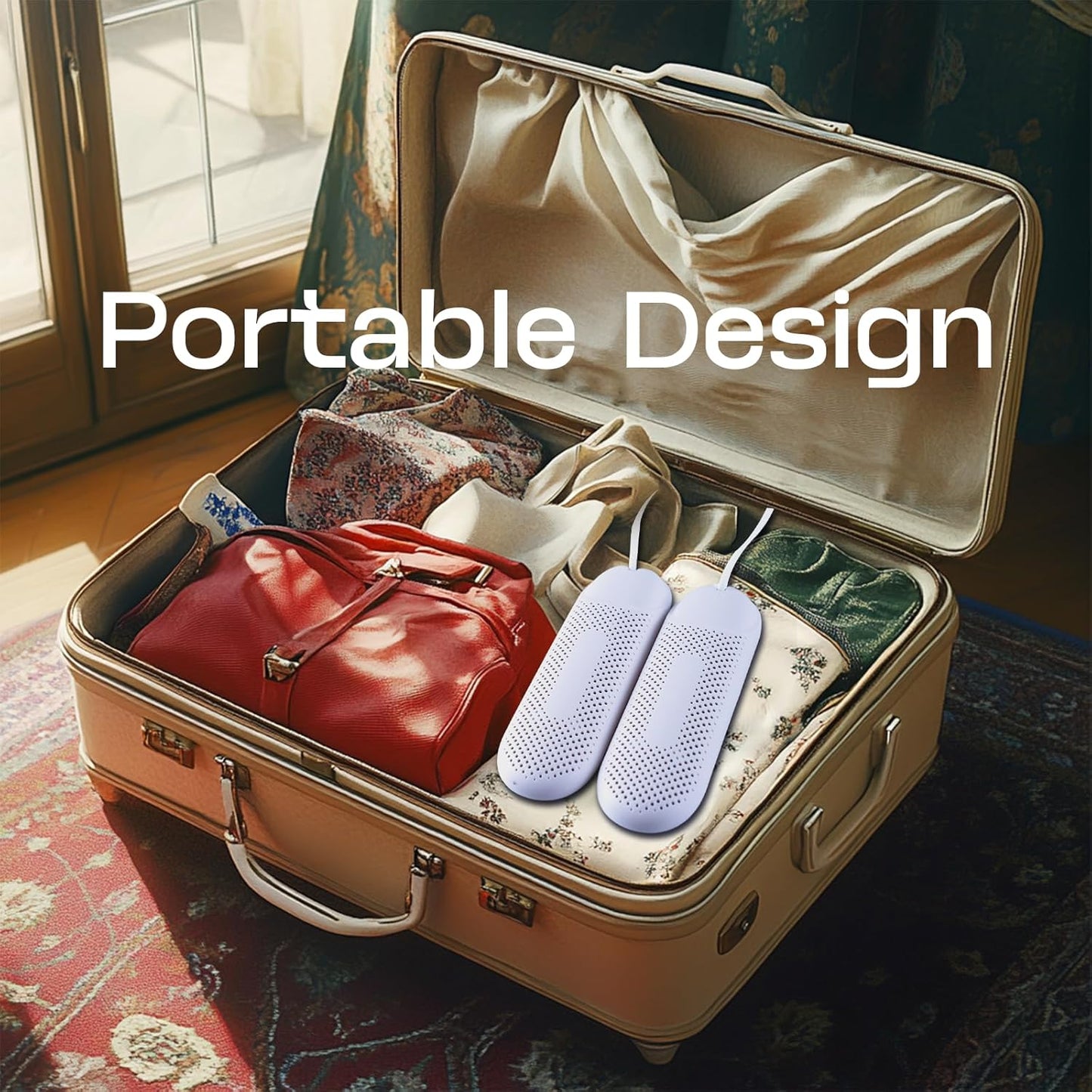 Electric Portable Shoe Dryer Warmer with Timer for Sneaker Socks Gloves Drying